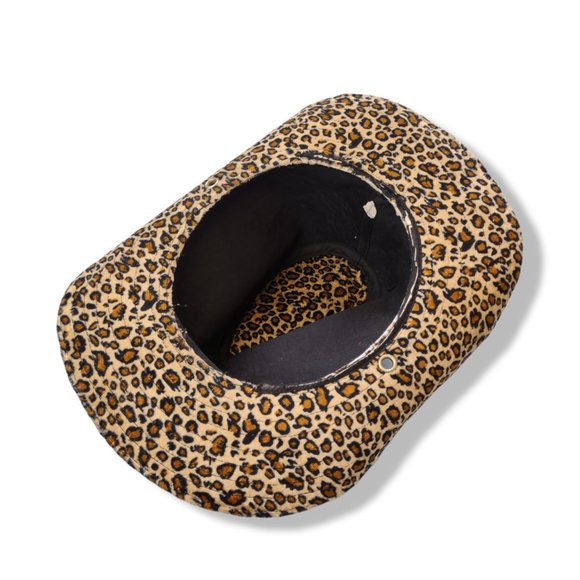 Vintage Y2K animal print leopard cheetah cowboy hat - Picture 3 of 4
